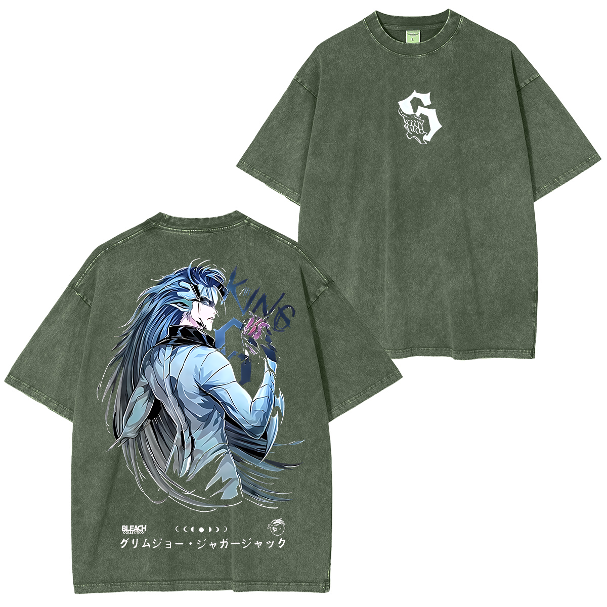 Grimmjow ,Bleach Anime Unisex Washed T-Shirt