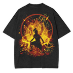 T-shirt unisexe délavé Anime Avatar le dernier maître de l'air