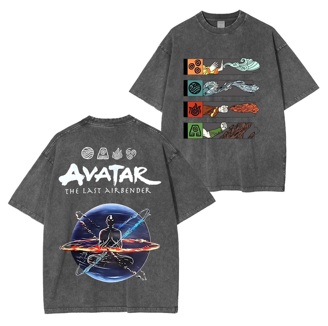 Camiseta unisex lavada de Avatar: la leyenda de Aang Anime