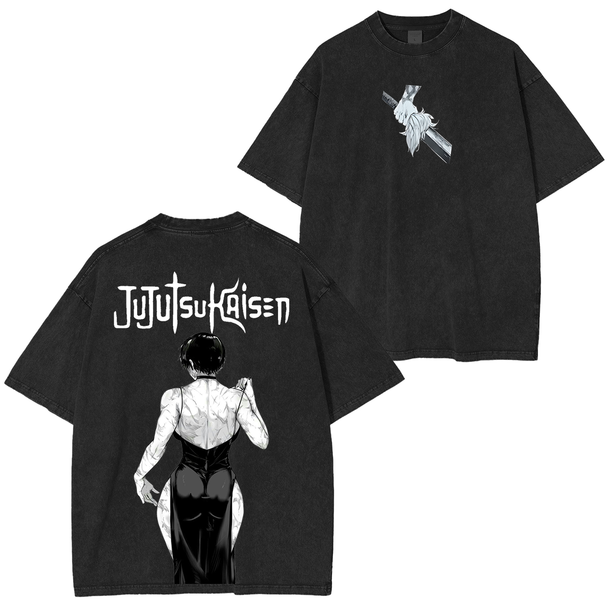 T-shirt unisexe délavé Jujutsu Kaisen Anime