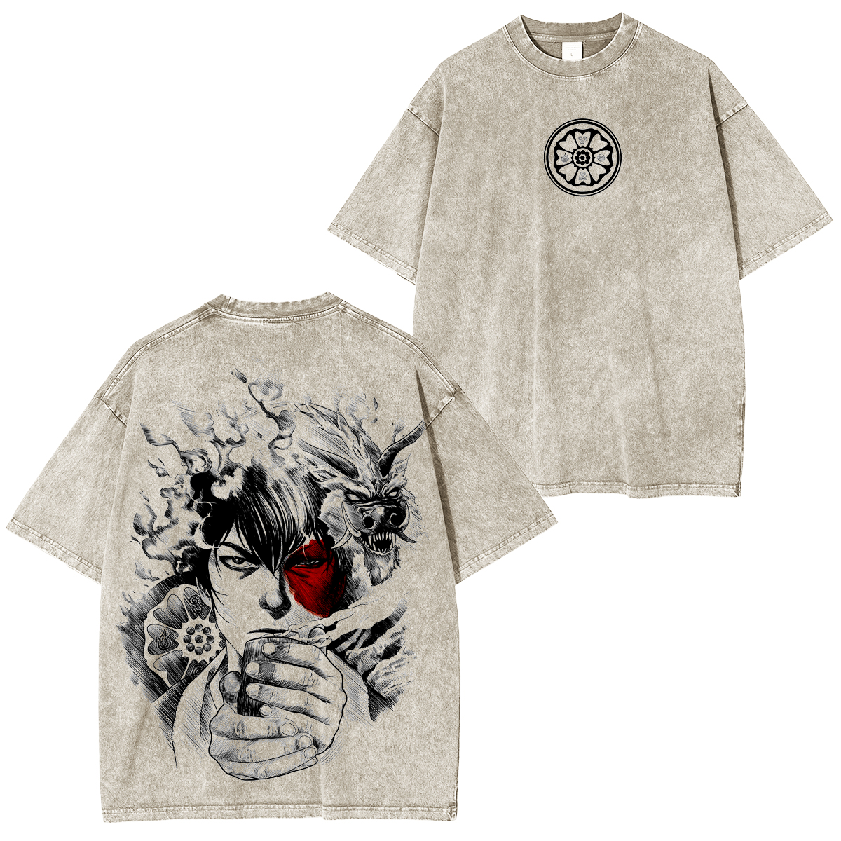 T-shirt unisexe délavé Anime Avatar le dernier maître de l'air