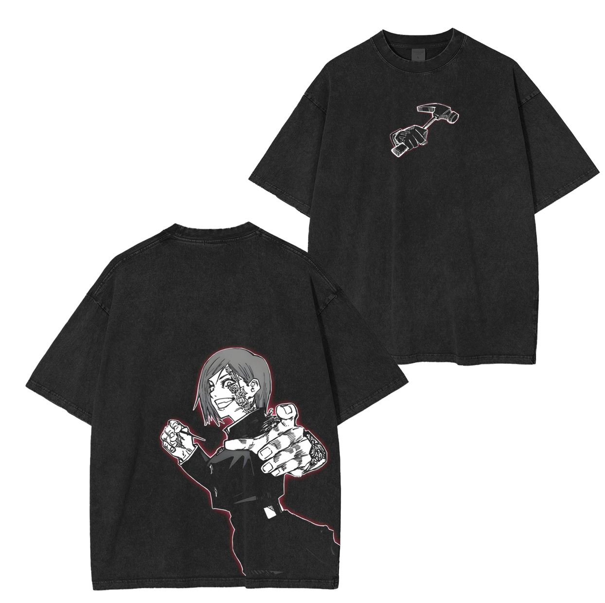 T-shirt unisexe délavé Jujutsu Kaisen Anime
