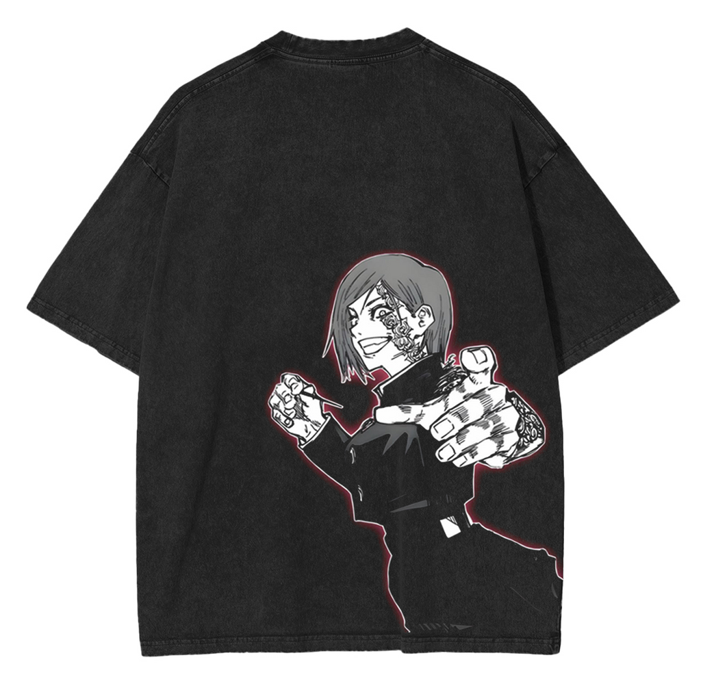T-shirt unisexe délavé Jujutsu Kaisen Anime