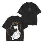 Camiseta lavada unisex de anime de Jujutsu Kaisen