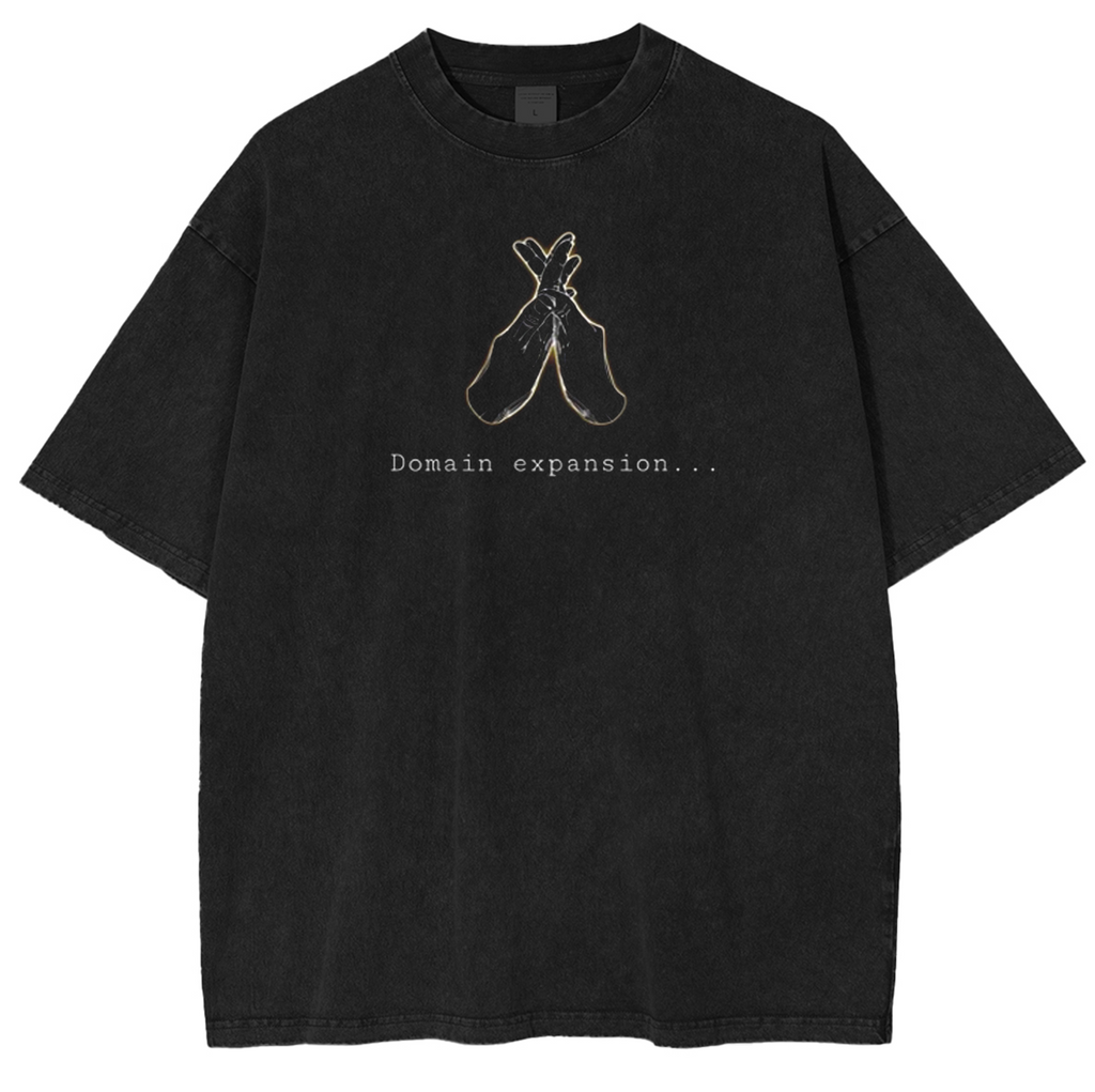 Camiseta lavada unisex de anime de Jujutsu Kaisen