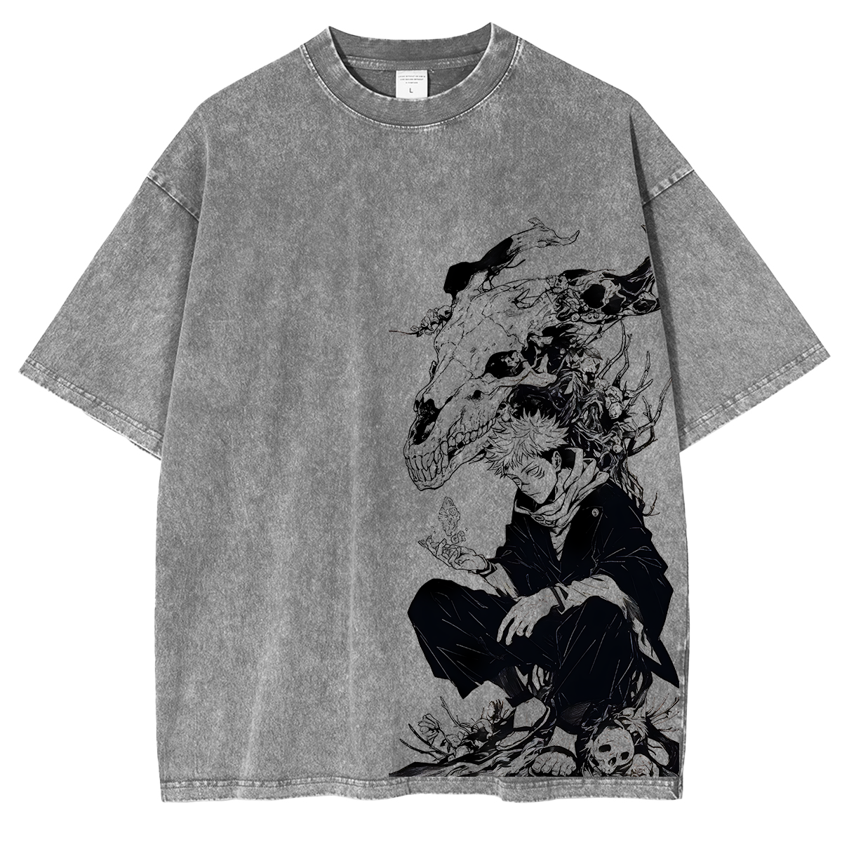 T-shirt unisexe délavé Jujutsu Kaisen Anime