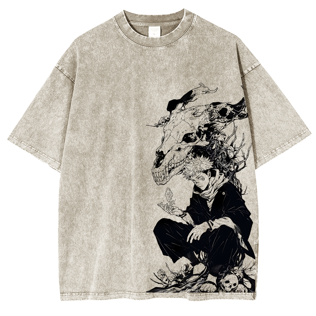 T-shirt unisexe délavé Jujutsu Kaisen Anime