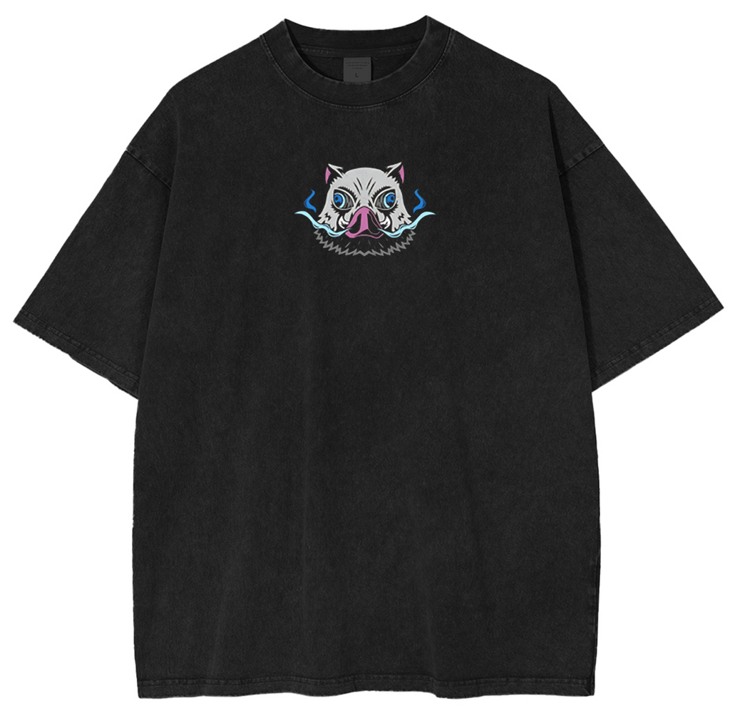 INOSUKE ,Demon Slayer Anime Unisex Washed T-Shirt