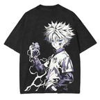 T-shirt délavé unisexe Killua Zoldyck, anime Hunter × Hunter