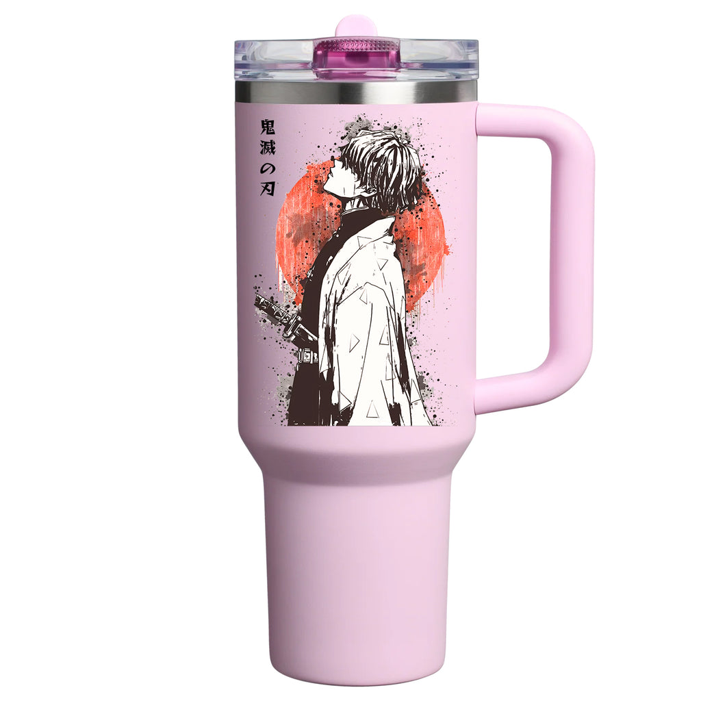 Vaso con popote abatible de Zenitsu, Demon Slayer