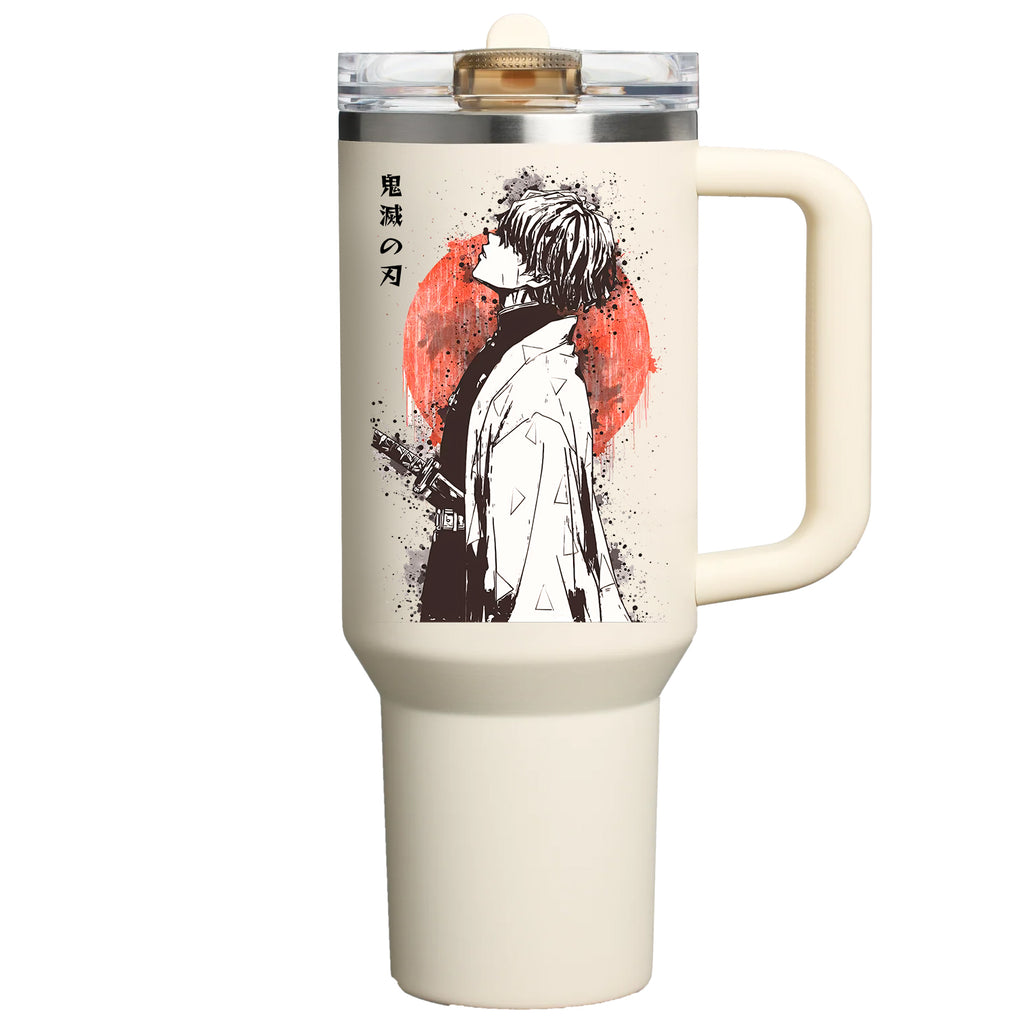 Vaso con popote abatible de Zenitsu, Demon Slayer