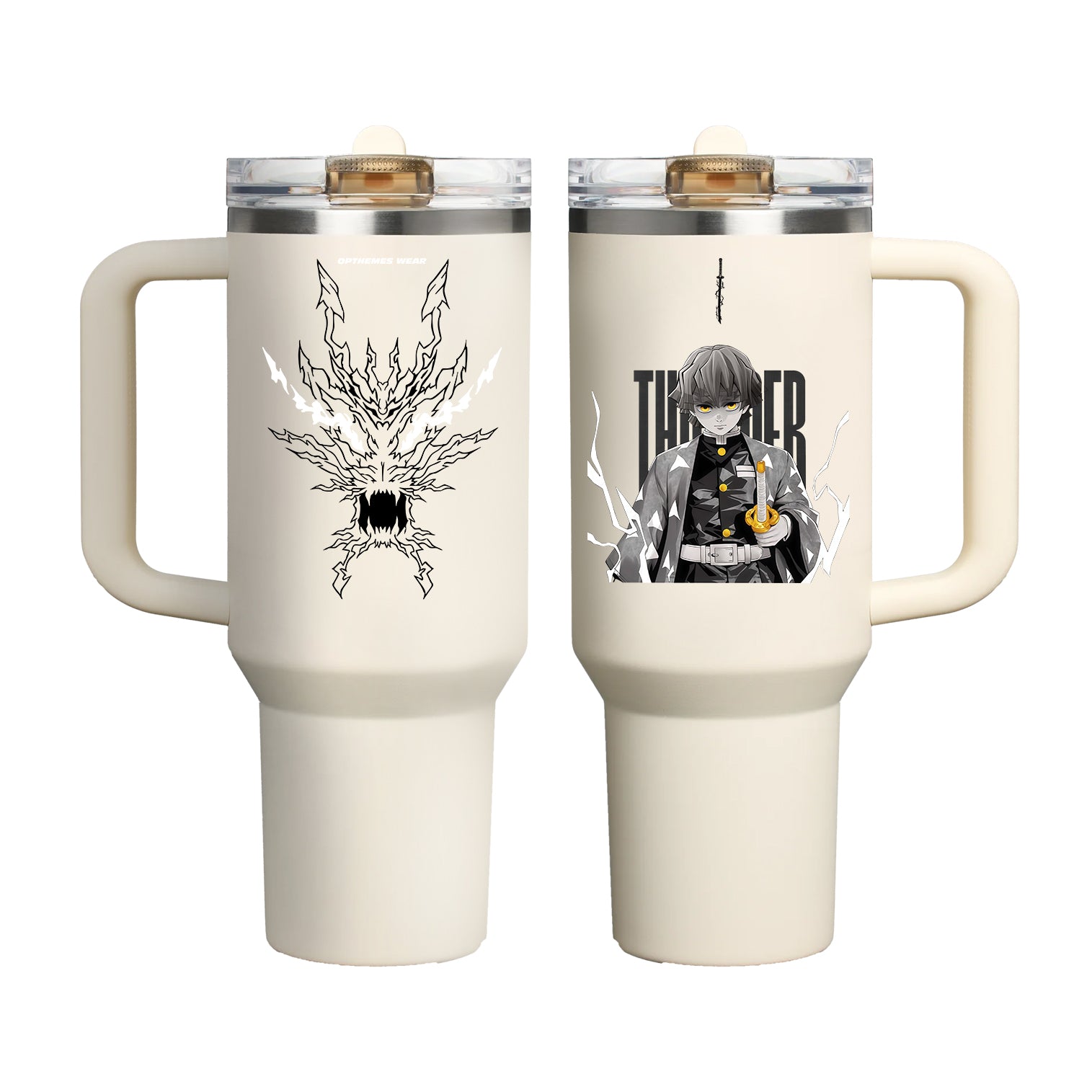 Zenitsu Demon SlayerFlip Straw Tumbler