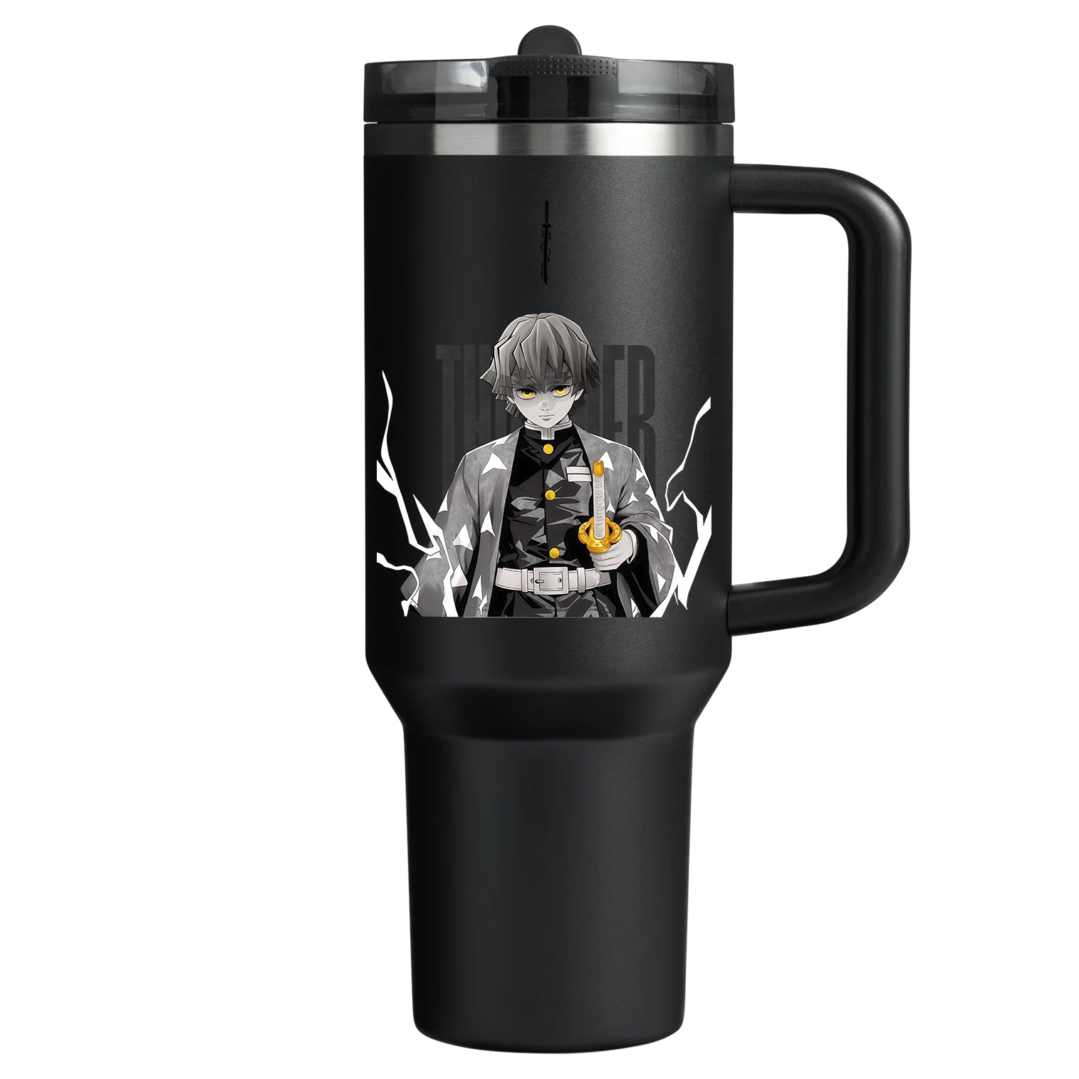 Vaso con pajita abatible Zenitsu Demon Slayer