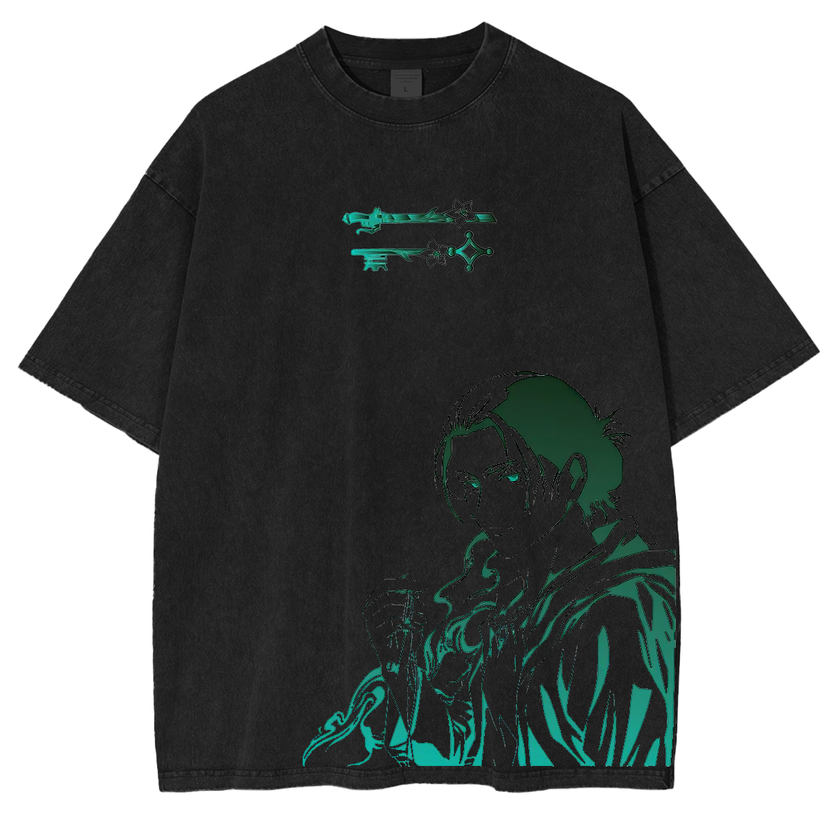 Camiseta lavada unisex del anime de Attack on Titan