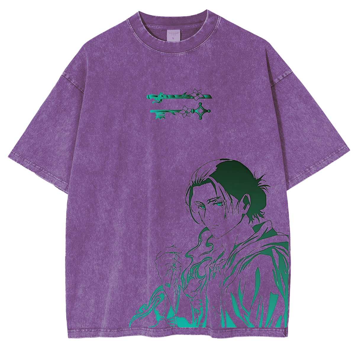Camiseta lavada unisex del anime de Attack on Titan