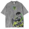 T-shirt délavé unisexe animé L'Attaque des Titans