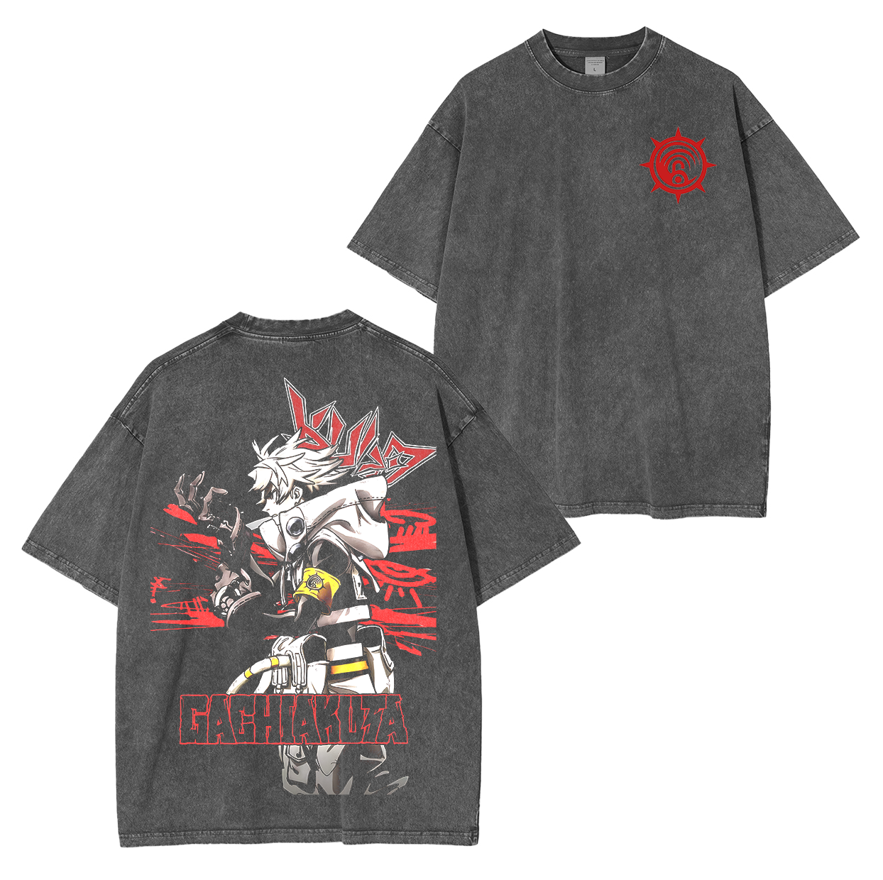 Camiseta unisex lavada de anime Gachiakuta