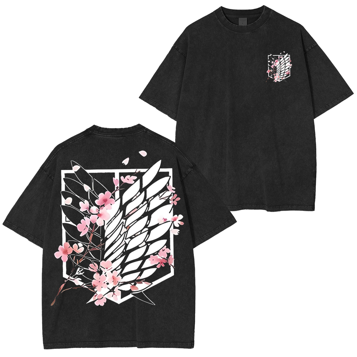 Attack on Titan Anime Unisex Washed T-Shirt