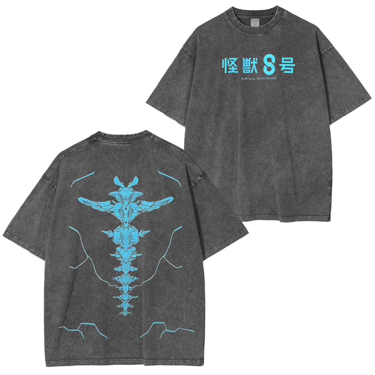 Camiseta unisex lavada de anime Kaiju No. 8