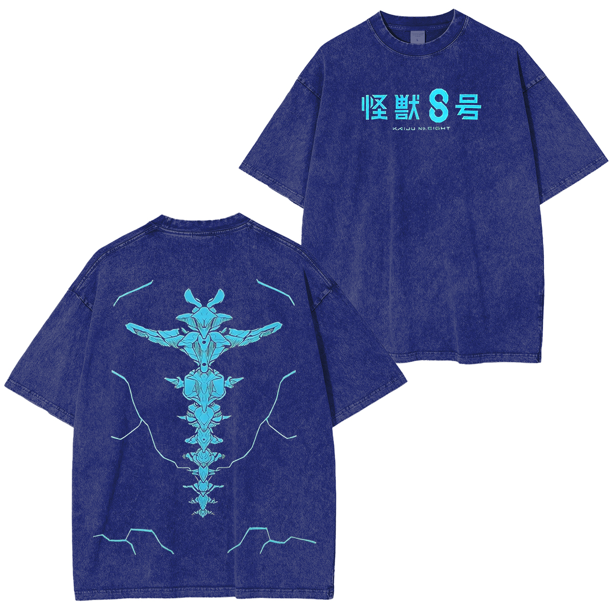 Camiseta unisex lavada de anime Kaiju No. 8