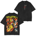 Zenitsu, Demon Slayer Anime Unisex Washed T-Shirt