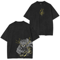 T-shirt unisexe délavé Zenitsu Agatsuma, anime Demon Slayer