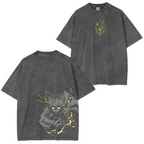 T-shirt unisexe délavé Zenitsu Agatsuma, anime Demon Slayer