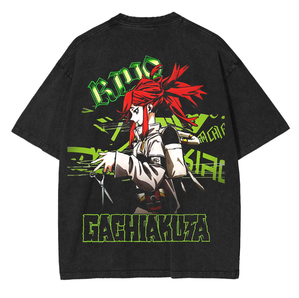 T-shirt unisexe délavé Gachiakuta Anime