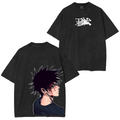 Fushiguro Megumi, Camiseta Unisex Lavada del Anime Jujutsu Kaisen