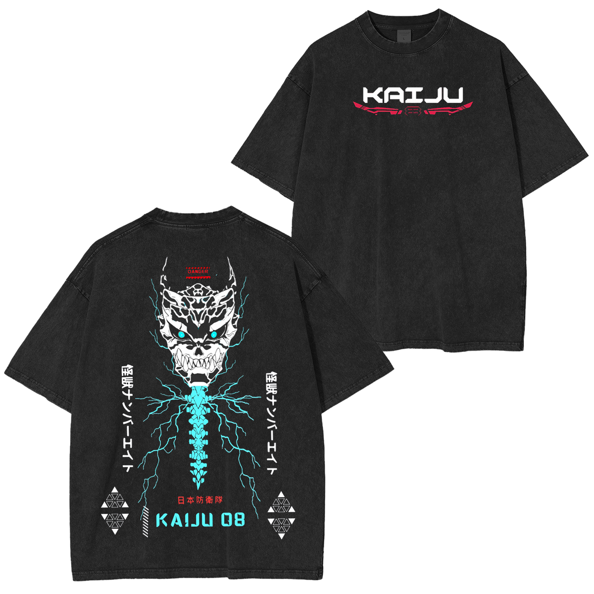 T-shirt unisexe délavé Kaiju No. 8