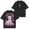 T-shirt Unisexe Lavé Nezuko Kamado, Demon Slayer Anime