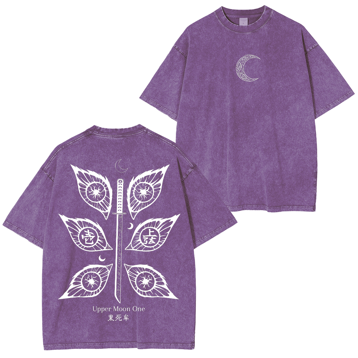 Kokushibo, Camiseta lavada unisex del anime Demon Slayer