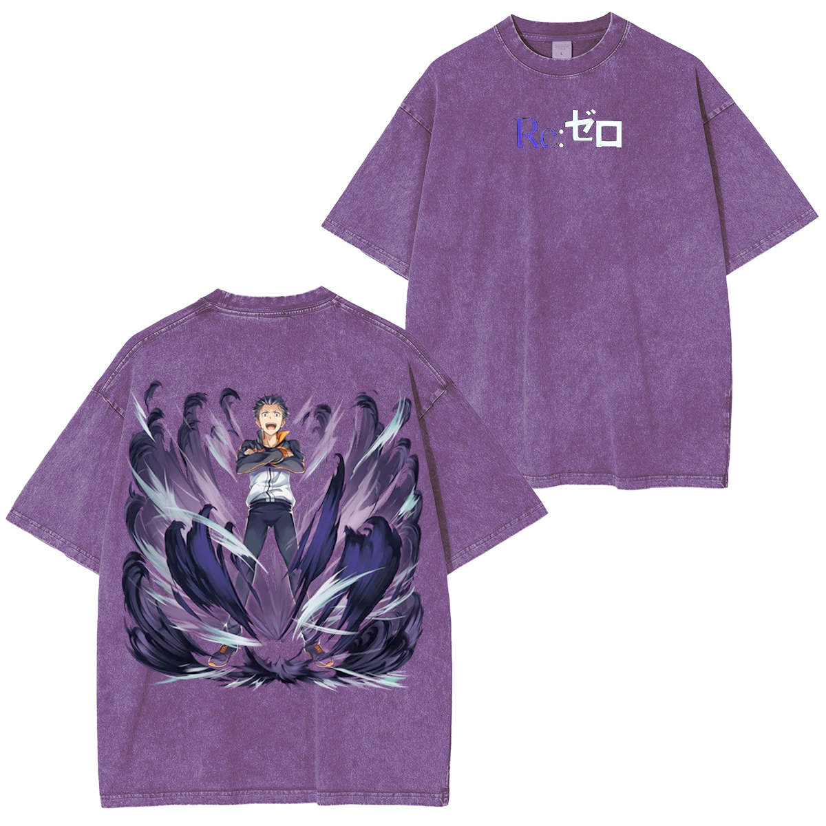 Camiseta lavada unisex Re:Zero Anime