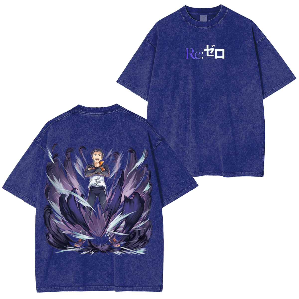Camiseta lavada unisex Re:Zero Anime