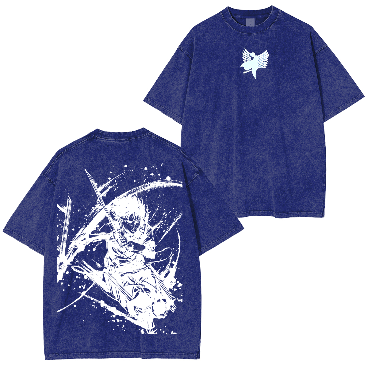 Camiseta unisex lavada de Levi Ackerman, del anime Attack on Titan