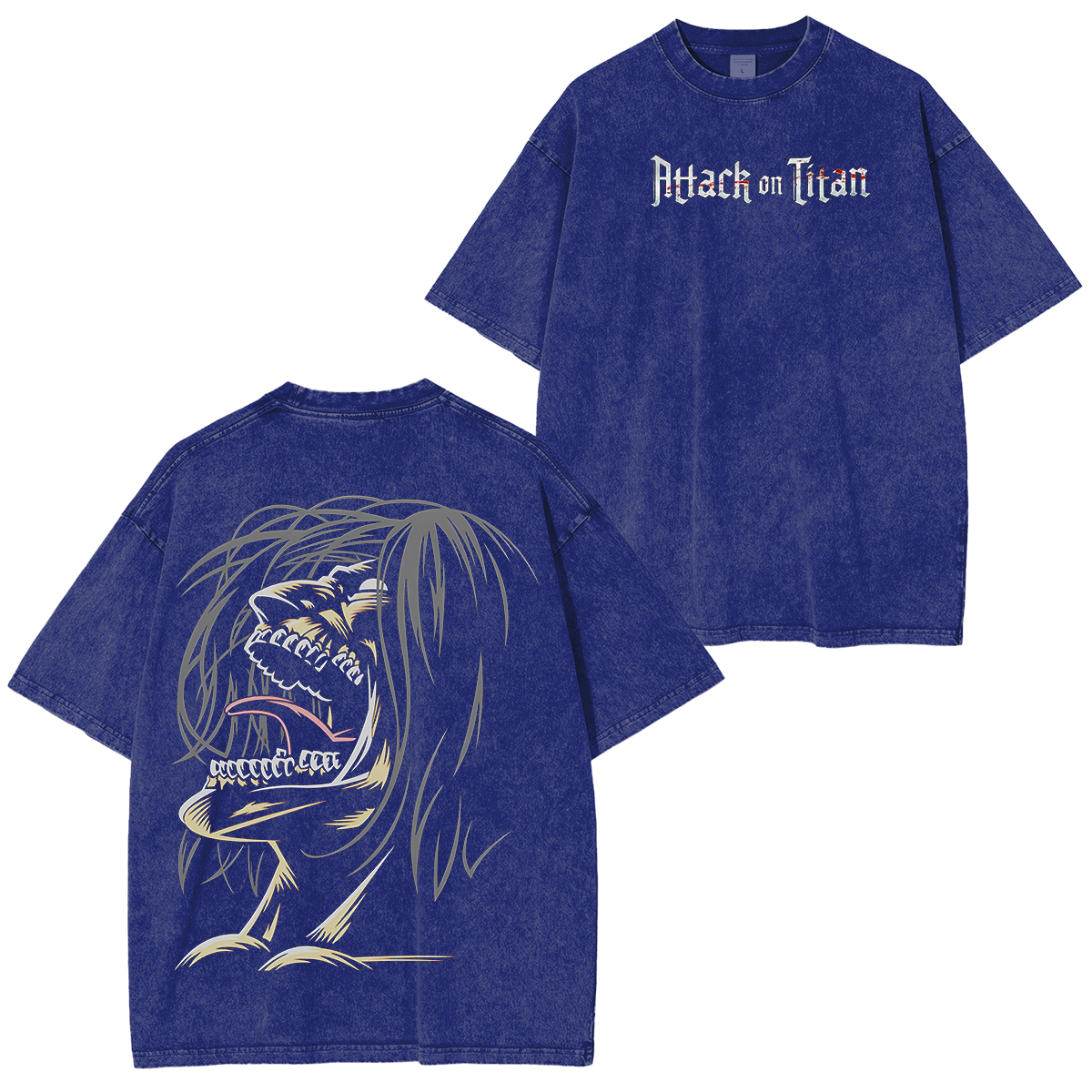Camiseta unisex lavada de Attack on Titan Anime