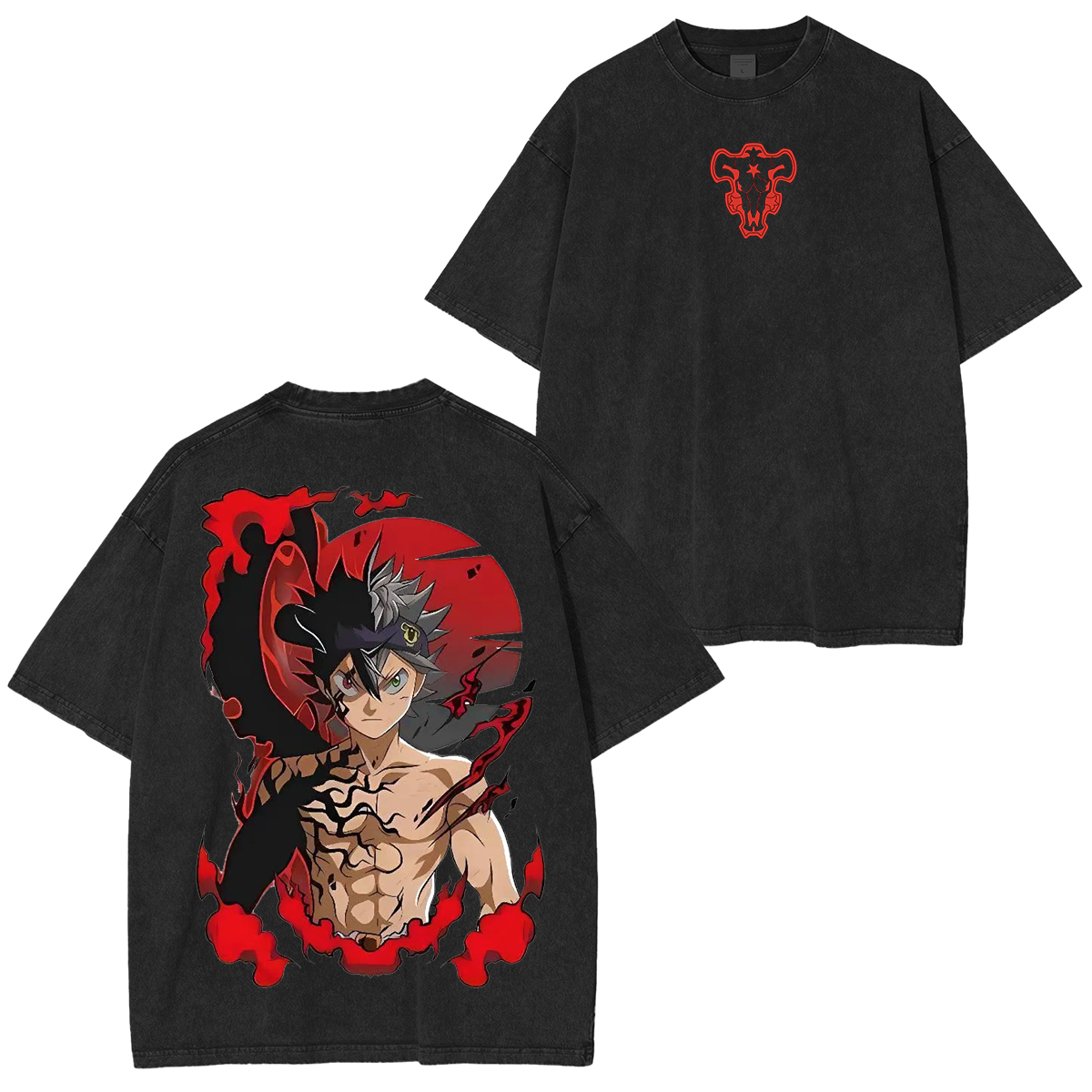 Camiseta Unisex Lavada de Black Clover Anime