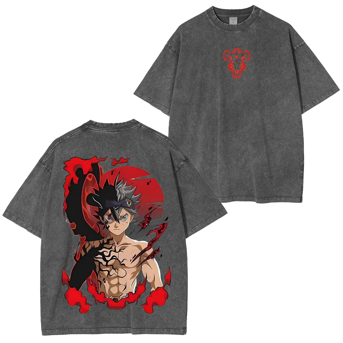 Camiseta Unisex Lavada de Black Clover Anime