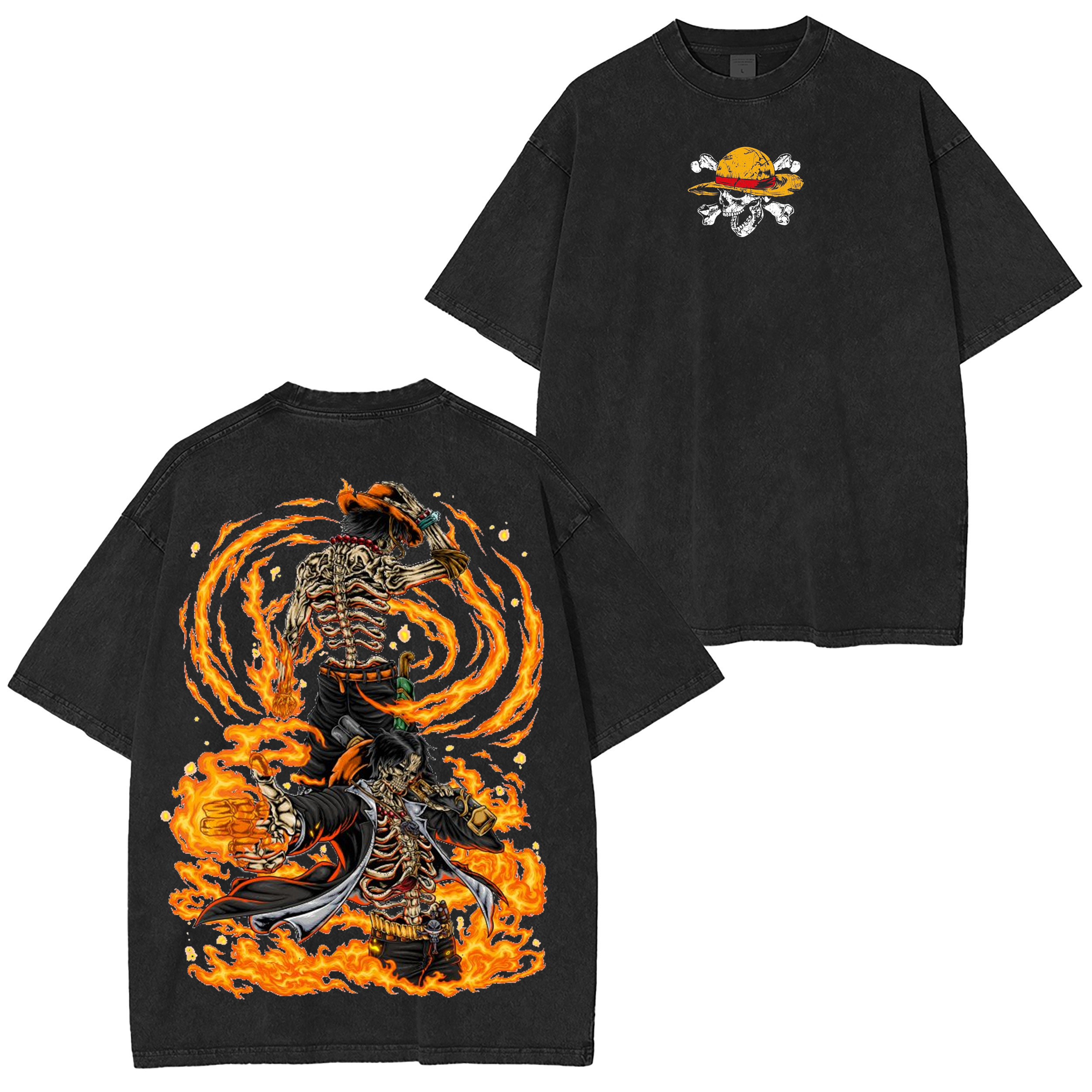 One Piece Anime Unisex Washed T-Shirt