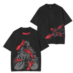 T-shirt unisexe délavé Jujutsu Kaisen Anime