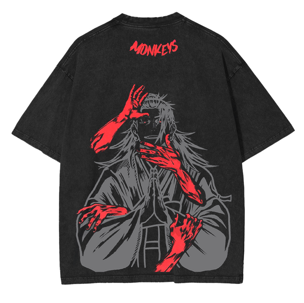 T-shirt unisexe délavé Jujutsu Kaisen Anime