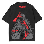 T-shirt unisexe délavé Jujutsu Kaisen Anime