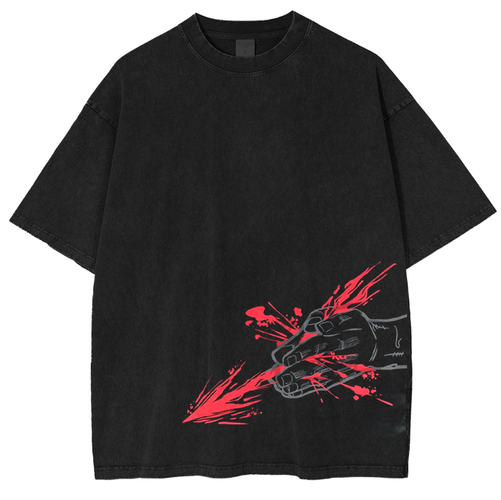 T-shirt unisexe délavé Jujutsu Kaisen Anime