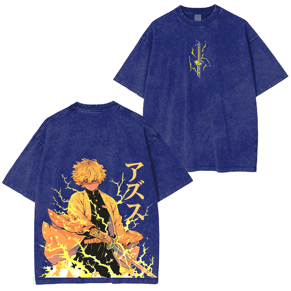 Zenitsu Agatsuma,Demon Slaye Anime Unisex Washed T-Shirt