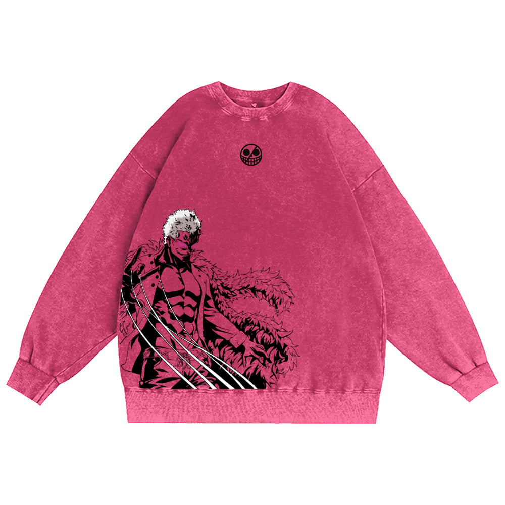 Zenitsu  Demon Slayer Anime Unisex Washed Crewneck Sweatshirt