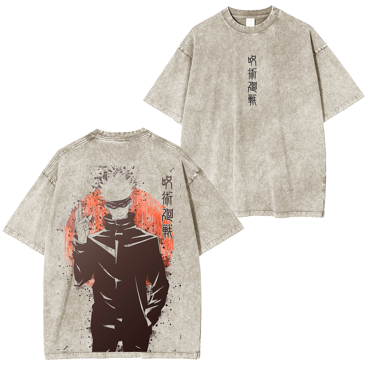 Jujutsu Kaisen Satoru Gojo Anime Unisex Washed T-Shirt