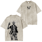 T-shirt délavé unisexe Sanji, Anime One Piece