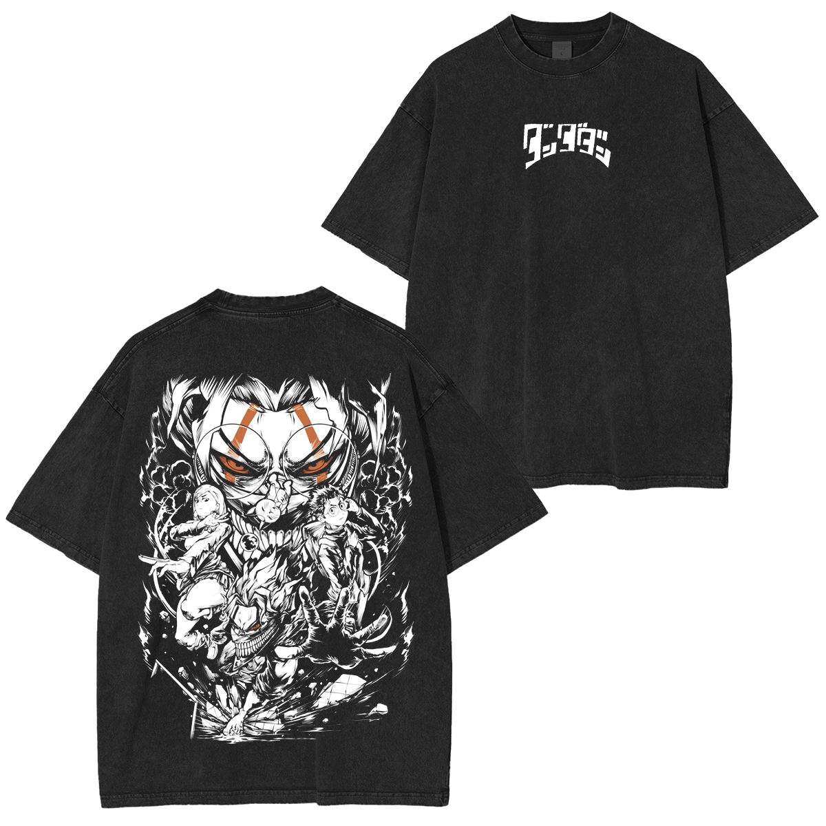 Camiseta lavada unisex de anime Dandadan