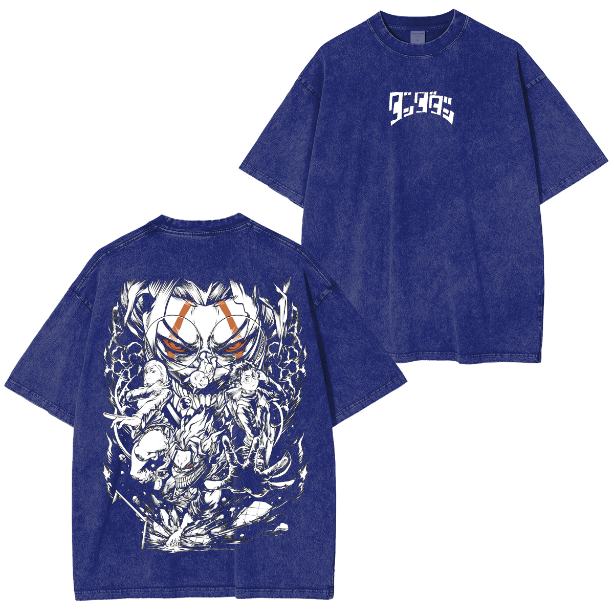 Camiseta lavada unisex de anime Dandadan
