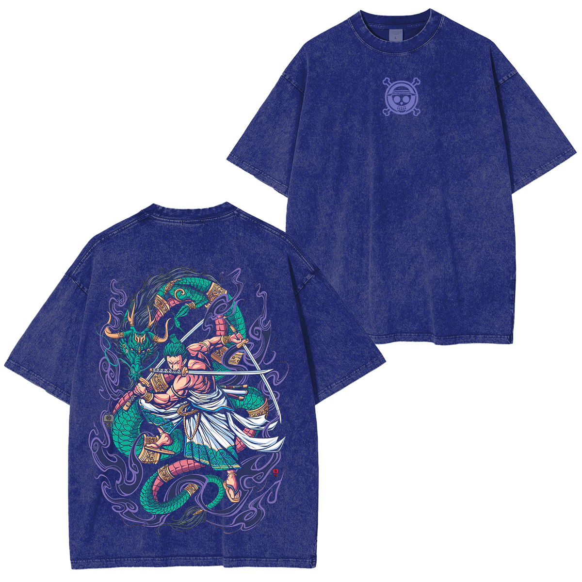 Zoro,One Piece Anime Unisex Washed T-Shirt